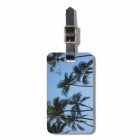 Palm Trees in Blue Sky Luggage Tag