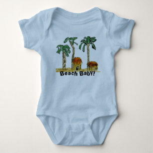 Palm Trees in Paradise Beach Baby  Bodysuit