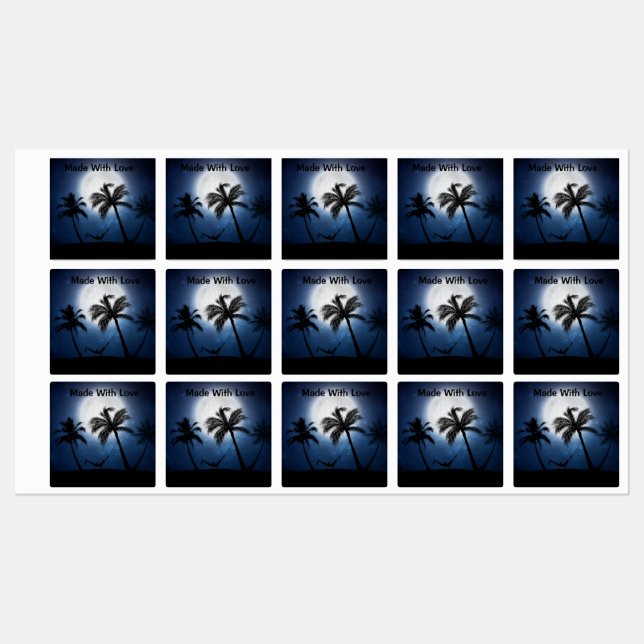 Palm trees in the moonlight (Sheet)
