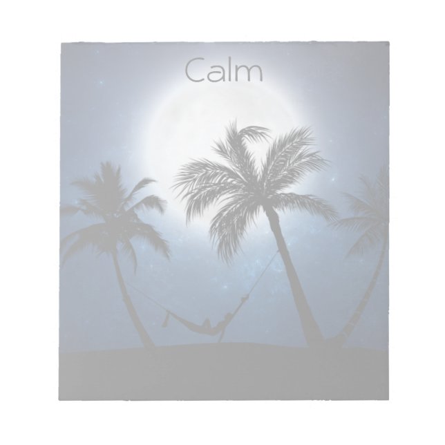 Palm trees in the moonlight notepad (Front)