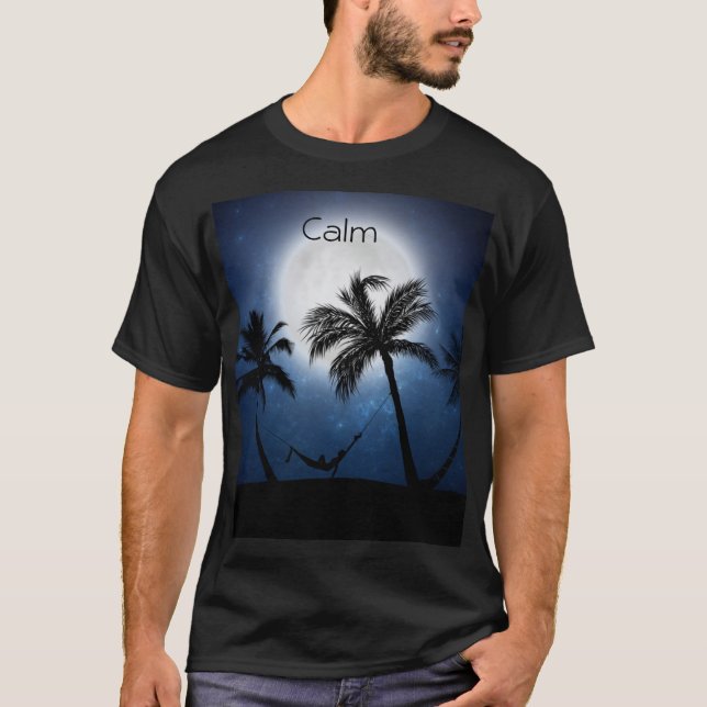 Palm trees in the moonlight T-Shirt (Front)