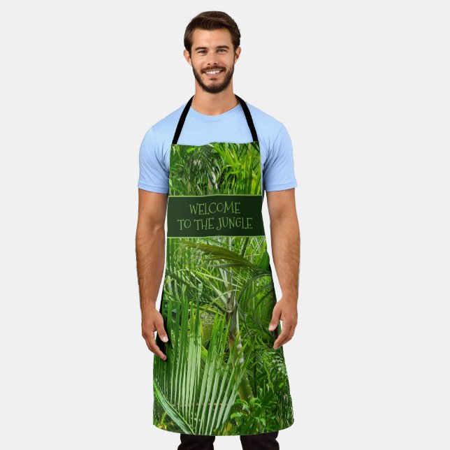 Palm Trees Jungle 🌴 (customisable)  Apron (Worn)