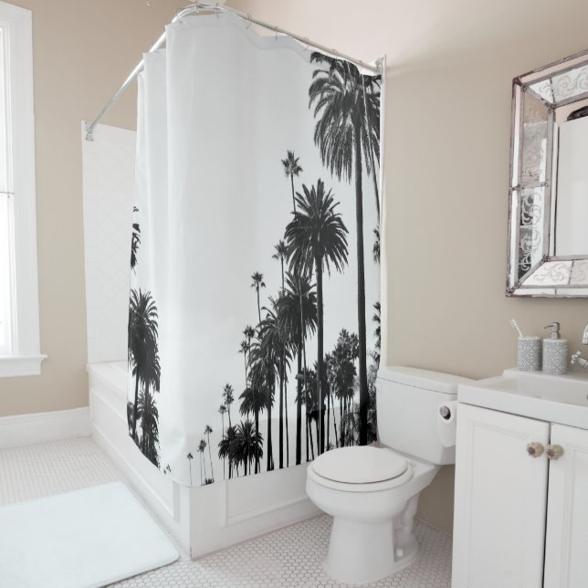 Palm Trees LA Shower Curtain (In Situ)