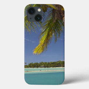 Palm trees & lagoon, Musket Cove Island Resort iPhone 13 Case