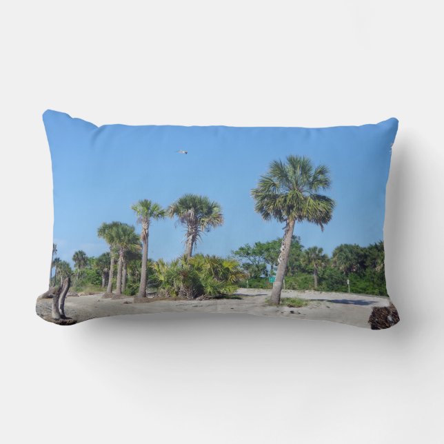 Palm Trees lumbar pillow (Front)