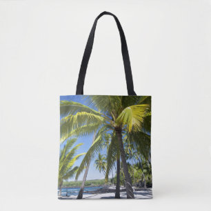 Palm trees, National Historic Park Pu'uhonua Tote Bag