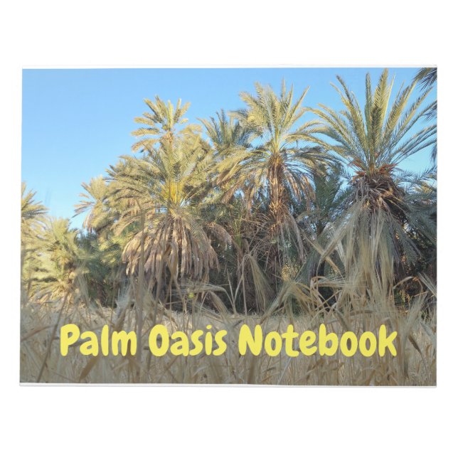 Palm trees oasis notebook notepad (Front)