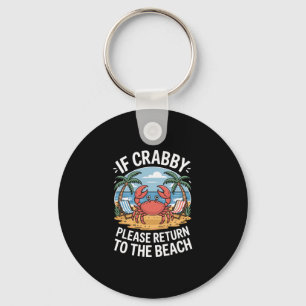 Palm Trees Ocean Crab Crab Key Ring