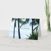 Palm Trees of Hawaii Happy Birthday