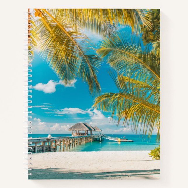 Palm Trees on A Beautiful Sunset Notebook (Front)