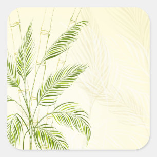 Palm Trees on Bamboo Forest Sticker Seal