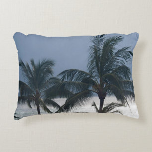 Palm Trees On The Beach Decorative Cushion