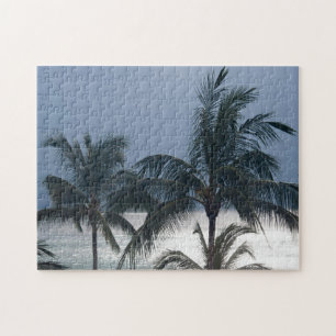 Palm Trees On The Beach Jigsaw Puzzle