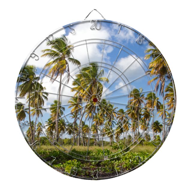 Palm trees on the beach of Isla Saona Dartboard (Front)