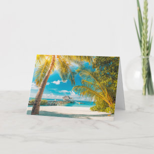 Palm Trees on the Sunset Card