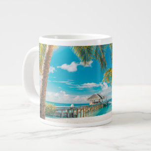Palm Trees on the Sunset Large Coffee Mug