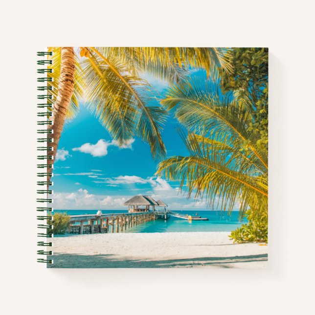Palm Trees on the Sunset Notebook (Front)