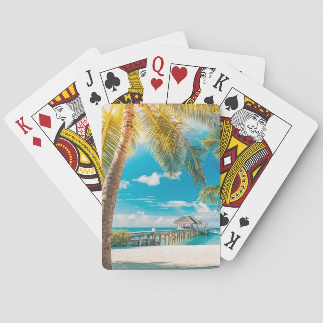 Palm Trees on the Sunset Playing Cards (Back)