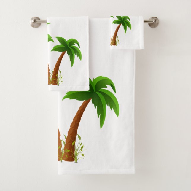Palm Trees Original  Bath Towel Set (Insitu)
