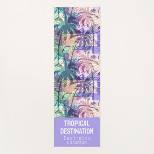 Palm Trees Pattern custom text Yoga Mat