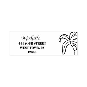 Palm Trees  Personalised  Self- Self-inking Stamp