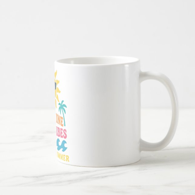 Palm Trees & Positivity – Retro Summer Mood Coffee Mug (Right)