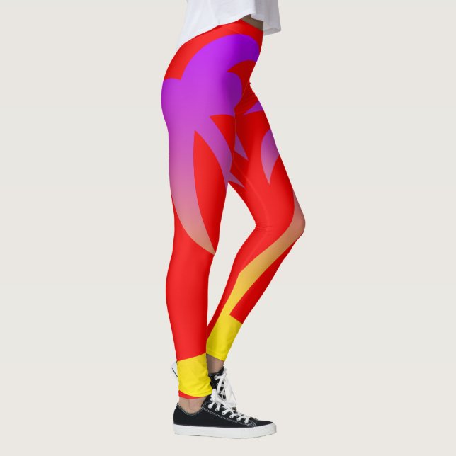 Palm Trees Red Leggings (Right)