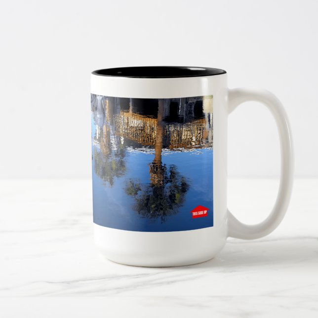Palm Trees Reflection Two-Tone Coffee Mug (Right)