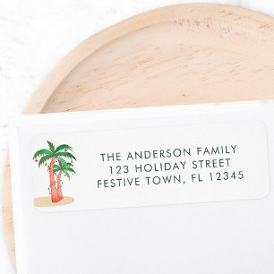 Palm Trees Return Address  Label
