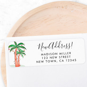 Palm Trees Return Address  Label