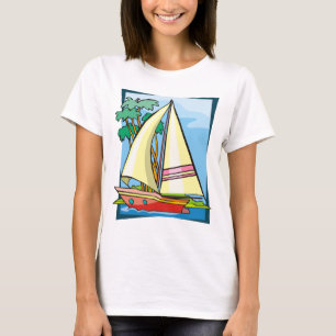 Palm Trees & Sailboat T-Shirt