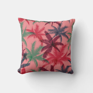 Palm trees seamless pattern cushion