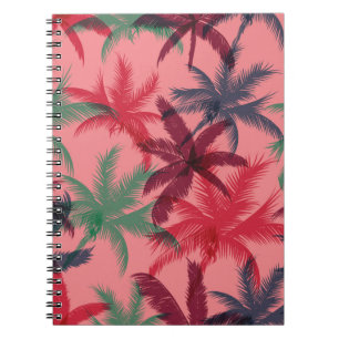 Palm trees seamless pattern notebook