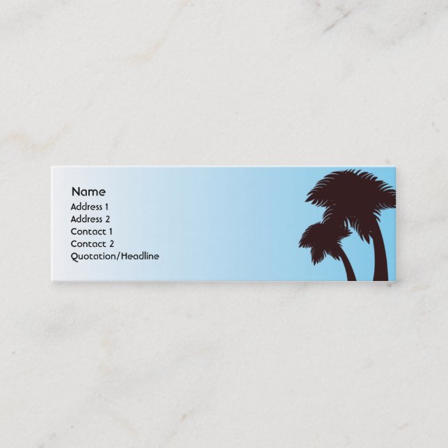 Palm Trees - Skinny Mini Business Card (Front)