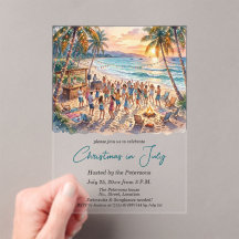 Palm Trees String Lights Party Christmas in July 