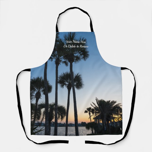 Palm Trees Sunrise Destin Florida Apron (Front)
