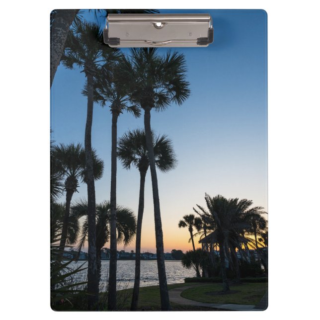 Palm Trees Sunrise Destin Florida Clipboard (Front)
