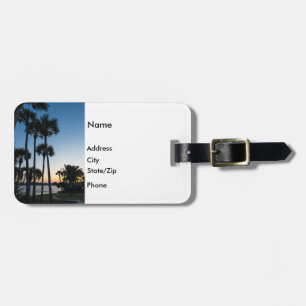 Palm Trees Sunrise Destin Florida Luggage Tag