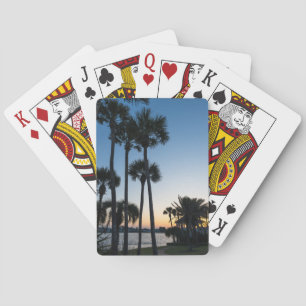 Palm Trees Sunrise Destin Florida Playing Cards