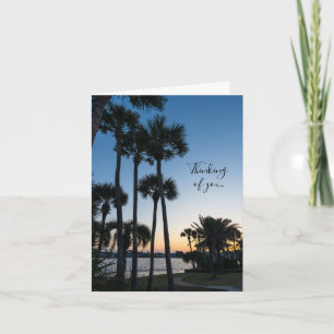 Palm Trees Sunrise Destin Thinking of You Card