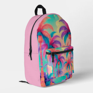 Palm Trees Themed Printed Backpack