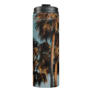 Palm trees thermal tumbler