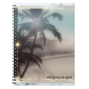 Palm Trees Tropical Beach Personalised Notebook