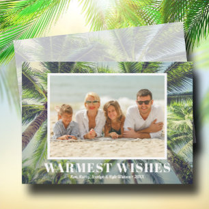 Palm Trees Tropical Christmas Photo Holiday Card