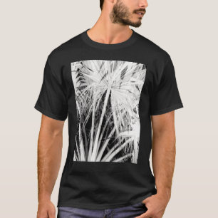 Palm Trees Tropical Vibes White Silhouette Negativ T-Shirt