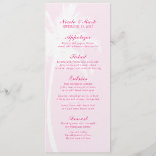Palm Trees Tropical Wedding Menu Cards