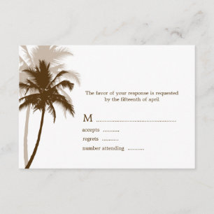 Palm Trees Tropical Wedding Response Cards