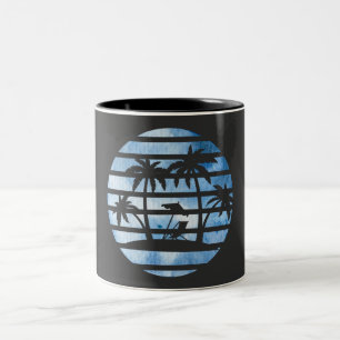 PALM TREES Two-Tone COFFEE MUG