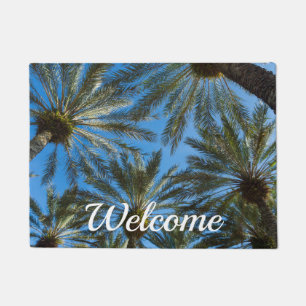 Palm Trees Umbrella Welcome Doormat