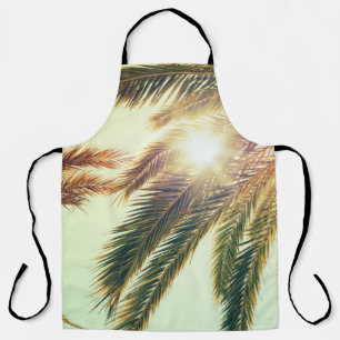Palm Trees, Vintage Toned Sky. Apron